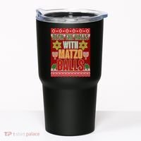 Hanukkah Deck the Halls with Matzo Balls Ugly Tumbler thumb 0