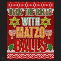 Hanukkah Deck the Halls with Matzo Balls Ugly Tumbler thumb 3
