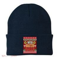 Hanukkah Deck the Halls with Matzo Balls Ugly Beanie thumb 0