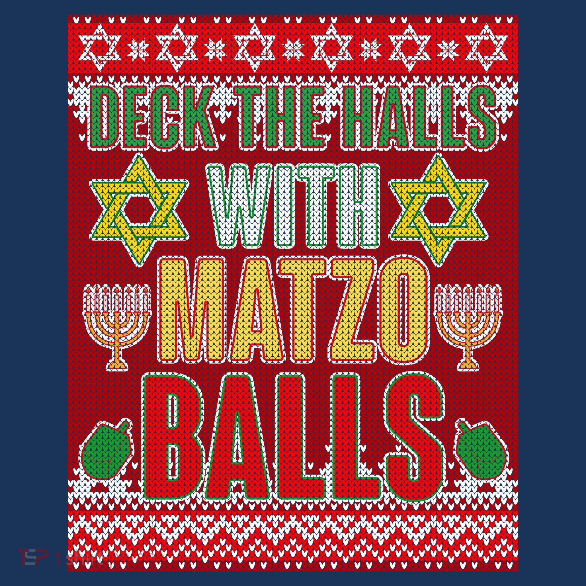 Hanukkah Deck the Halls with Matzo Balls Ugly Baby Bodysuit