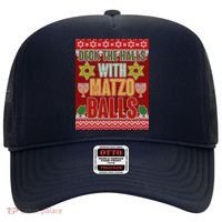 Hanukkah Deck the Halls with Matzo Balls Ugly Hat thumb 0