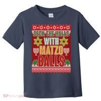 Hanukkah Deck the Halls with Matzo Balls Ugly Toddler T-Shirt thumb 0