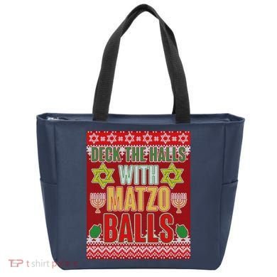 Hanukkah Deck the Halls with Matzo Balls Ugly Tote Bag