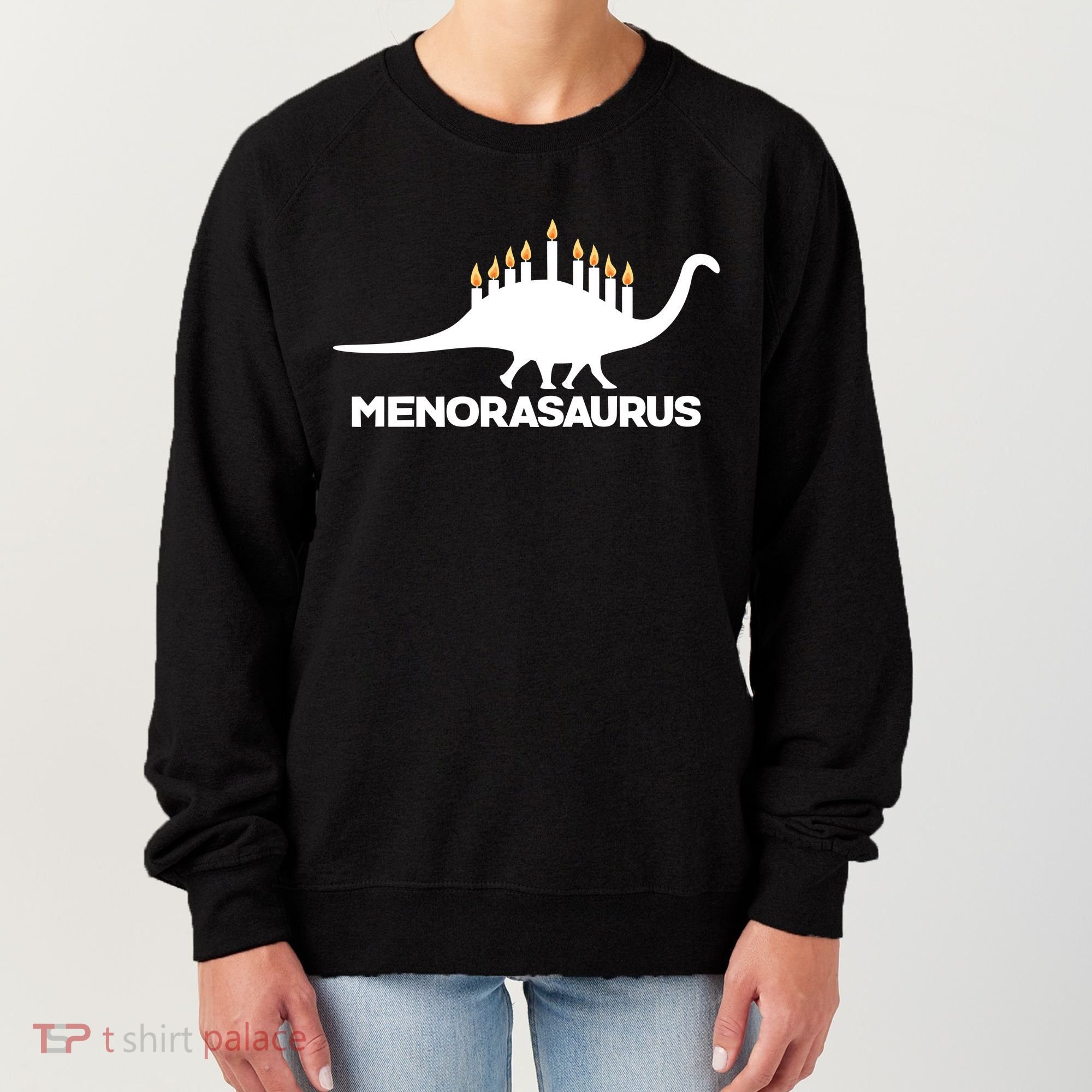 Hanukkah Menorah Dinosaur Women's Sweatshirt