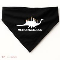 Hanukkah Menorah Dinosaur USA-Made Doggie Bandana thumb 0