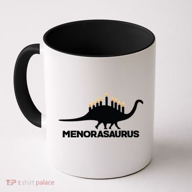 Hanukkah Menorah Dinosaur Coffee Mug