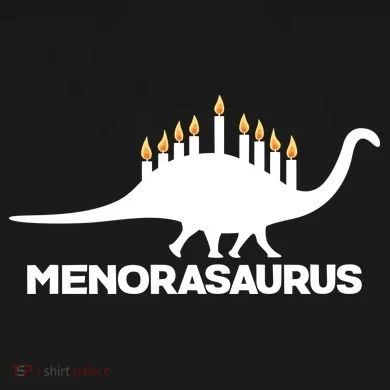 Hanukkah Menorah Dinosaur Ornament