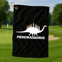 Hanukkah Menorah Dinosaur Golf Towel thumb 1