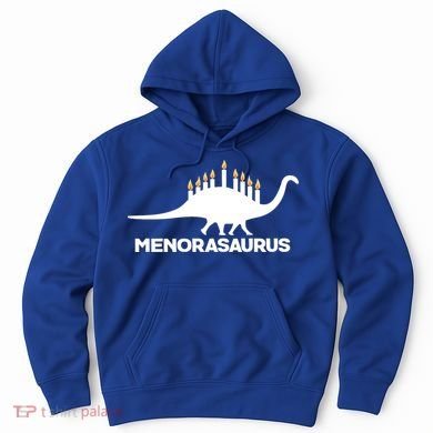 Hanukkah Menorah Dinosaur Hoodie