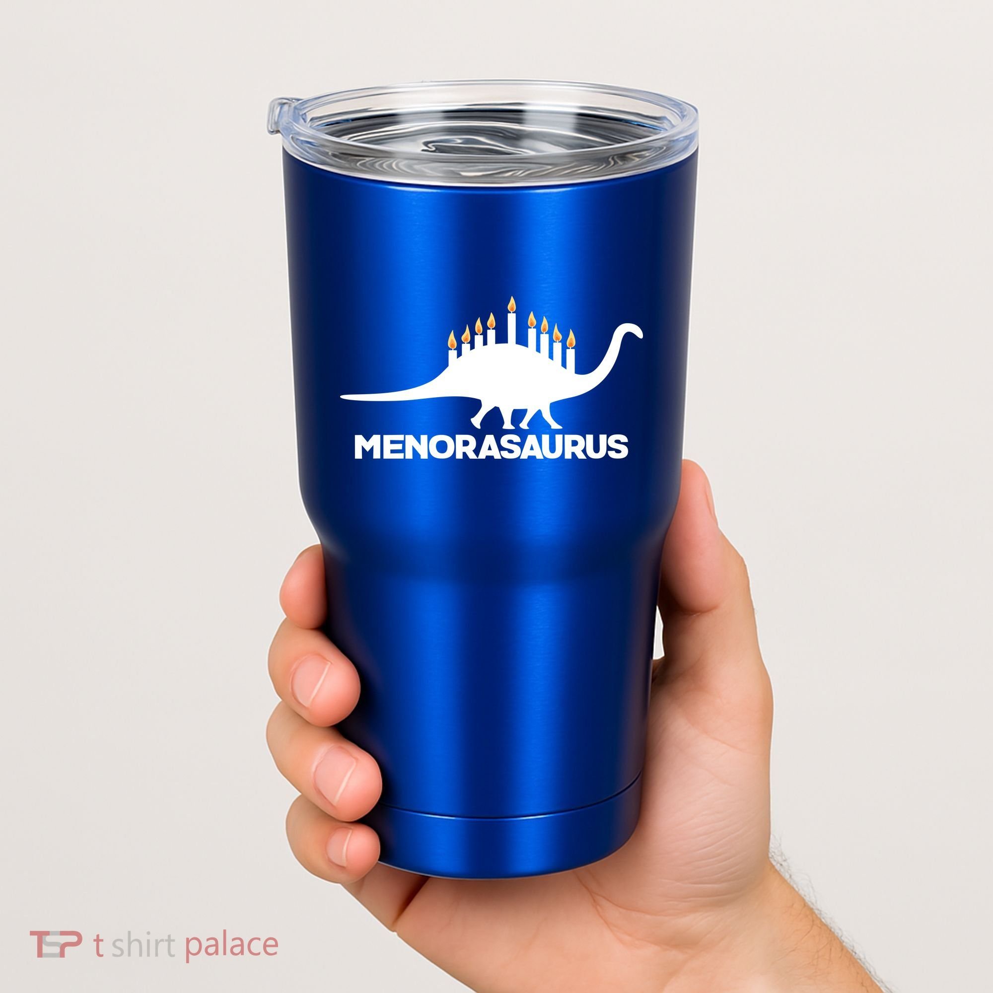 Hanukkah Menorah Dinosaur Tumbler