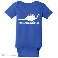 Hanukkah Menorah Dinosaur Baby Bodysuit thumb 0