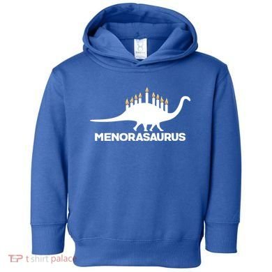 Hanukkah Menorah Dinosaur Toddler Hoodie