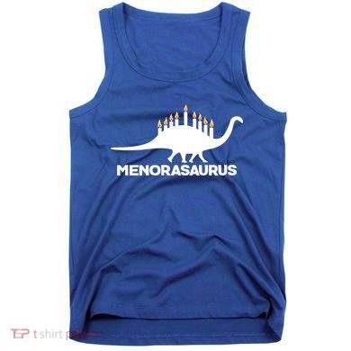 Hanukkah Menorah Dinosaur Tank Top