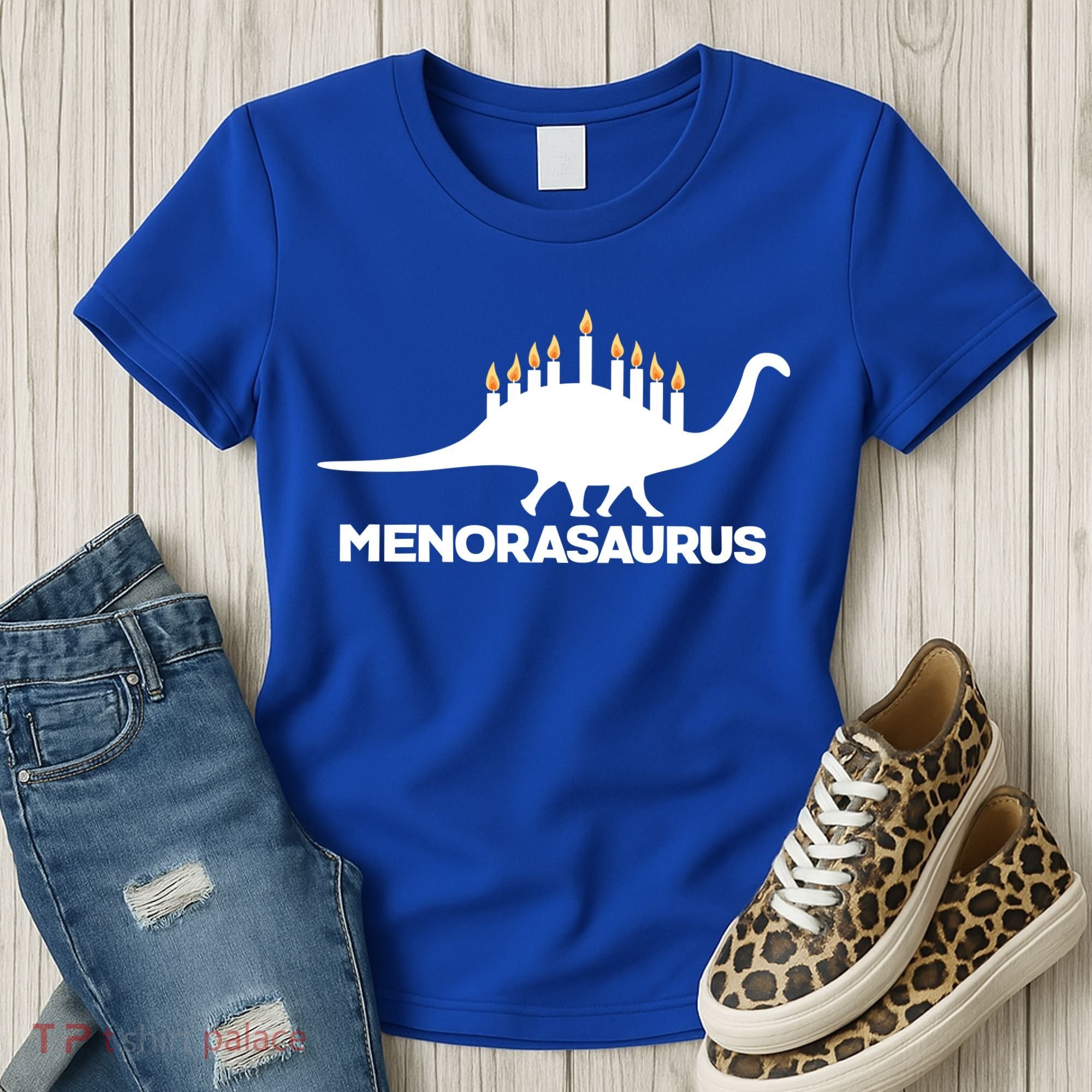 Hanukkah Menorah Dinosaur Women's T-Shirt