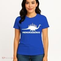 Hanukkah Menorah Dinosaur Women's T-Shirt thumb 4