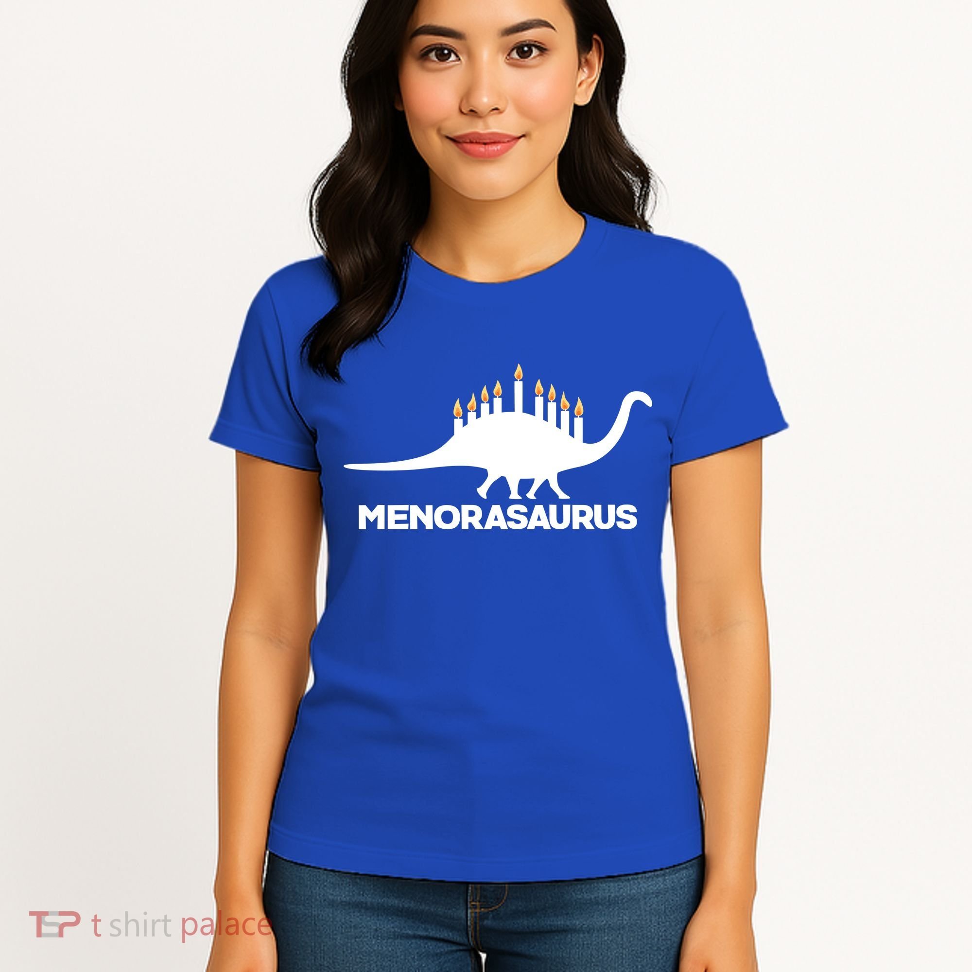 Hanukkah Menorah Dinosaur Women's T-Shirt
