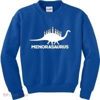 Hanukkah Menorah Dinosaur Kids Sweatshirt thumb 0