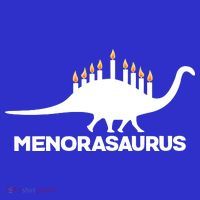 Hanukkah Menorah Dinosaur Kids Sweatshirt thumb 2
