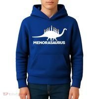 Hanukkah Menorah Dinosaur Kids Hoodie thumb 4