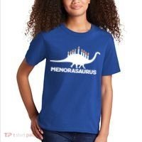 Hanukkah Menorah Dinosaur Kids T-Shirt thumb 2
