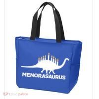 Hanukkah Menorah Dinosaur Tote Bag thumb 3