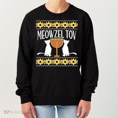 Hanukkah Meowzel Tov Ugly Sweater Women's Sweatshirt