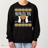 Hanukkah Meowzel Tov Ugly Sweater Women's Sweatshirt thumb 0