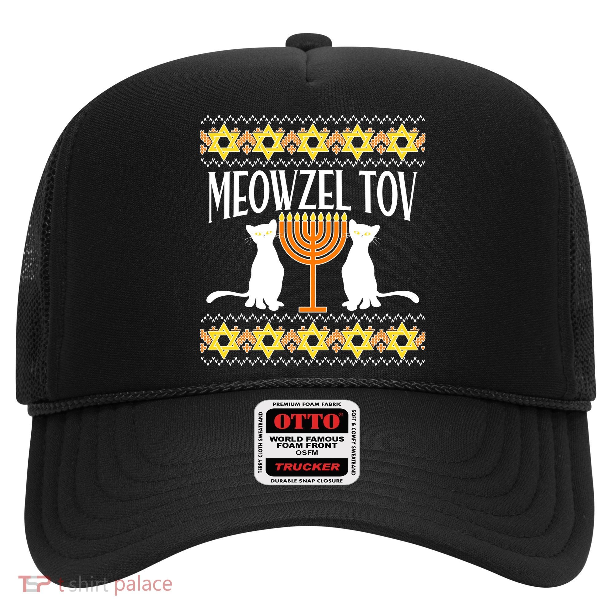 Hanukkah Meowzel Tov Ugly Sweater Hat
