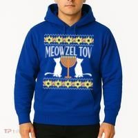 Hanukkah Meowzel Tov Ugly Sweater Hoodie thumb 2