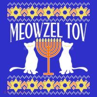 Hanukkah Meowzel Tov Ugly Sweater Apron thumb 3