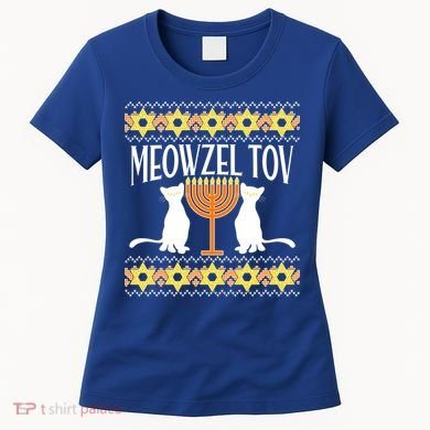Hanukkah Meowzel Tov Ugly Sweater Women's T-Shirt