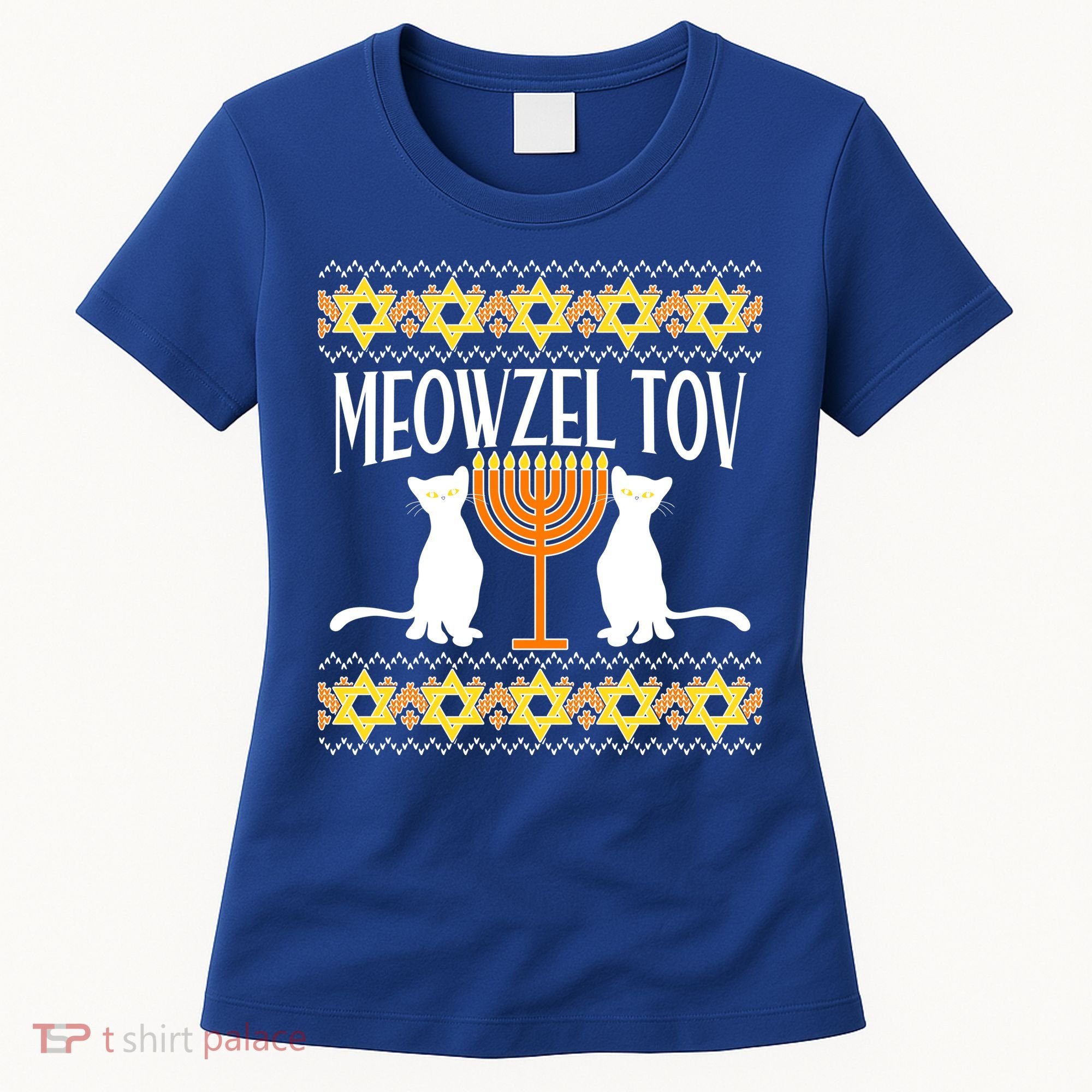 Hanukkah Meowzel Tov Ugly Sweater Women's T-Shirt