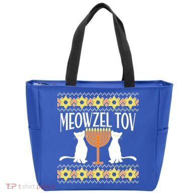 Hanukkah Meowzel Tov Ugly Sweater Tote Bag