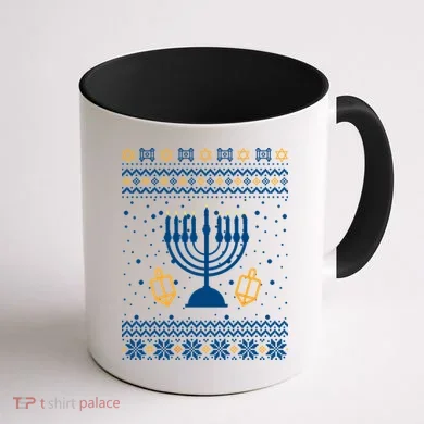 Hanukkah Ugly Coffee Mug back