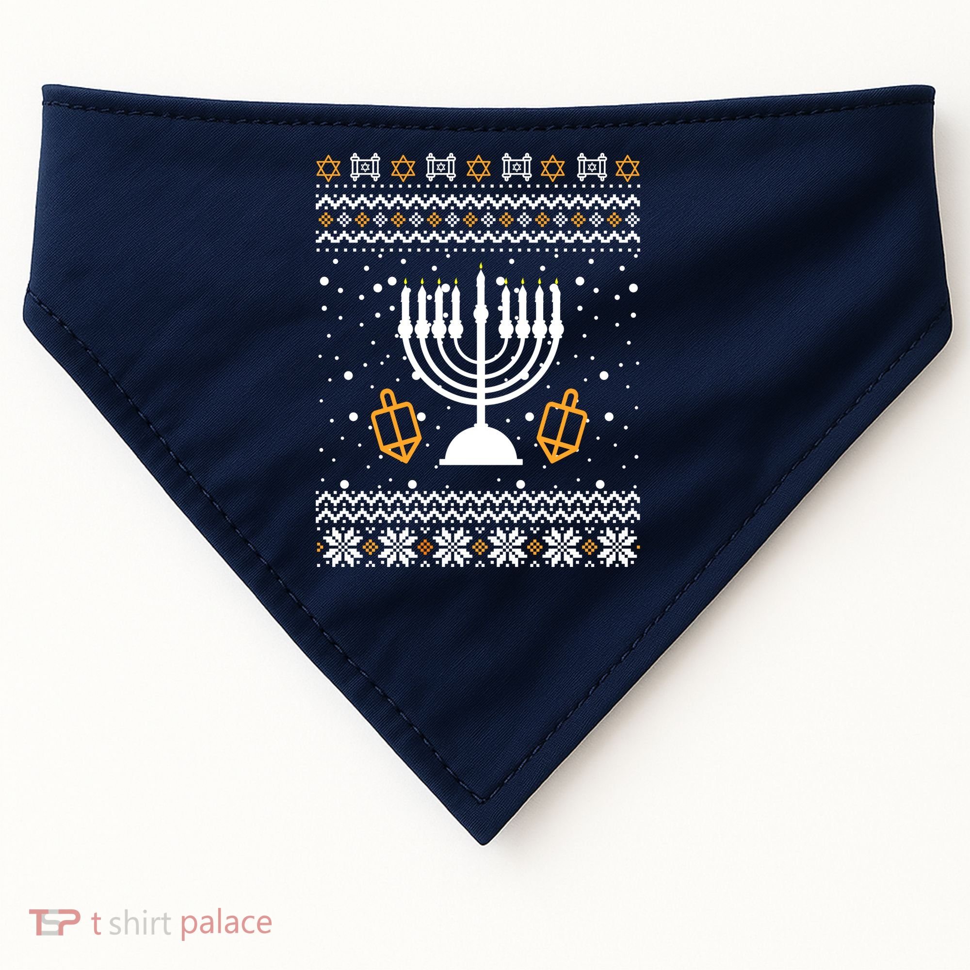 Hanukkah Ugly USA-Made Doggie Bandana
