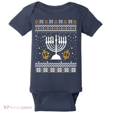 Hanukkah Ugly Baby Bodysuit