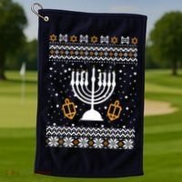 Hanukkah Ugly Golf Towel thumb 1