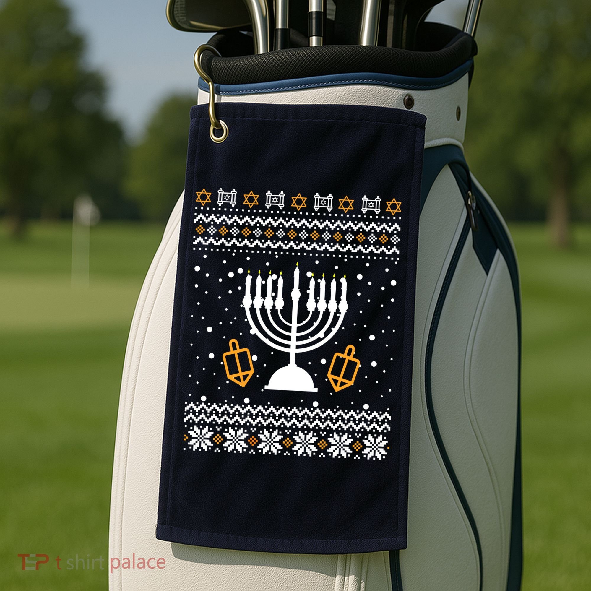 Hanukkah Ugly Golf Towel