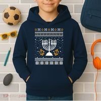 Hanukkah Ugly Kids Hoodie thumb 2