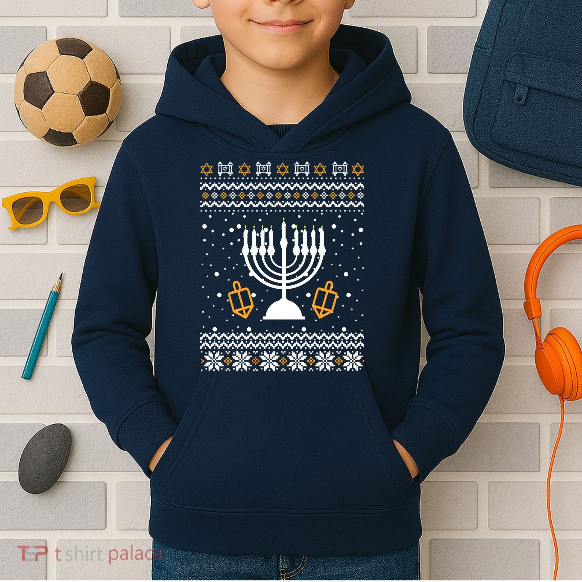 Hanukkah Ugly Kids Hoodie