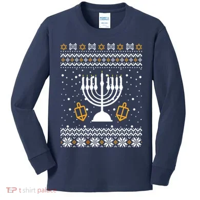 Hanukkah Ugly Kids Long Sleeve Shirt