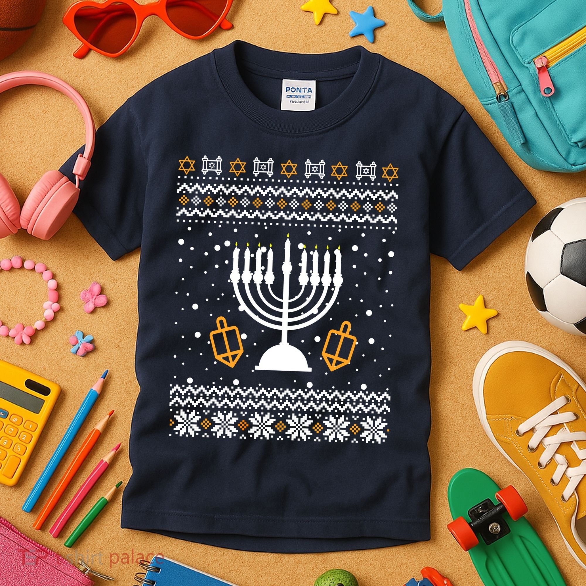 Hanukkah Ugly Kids T-Shirt