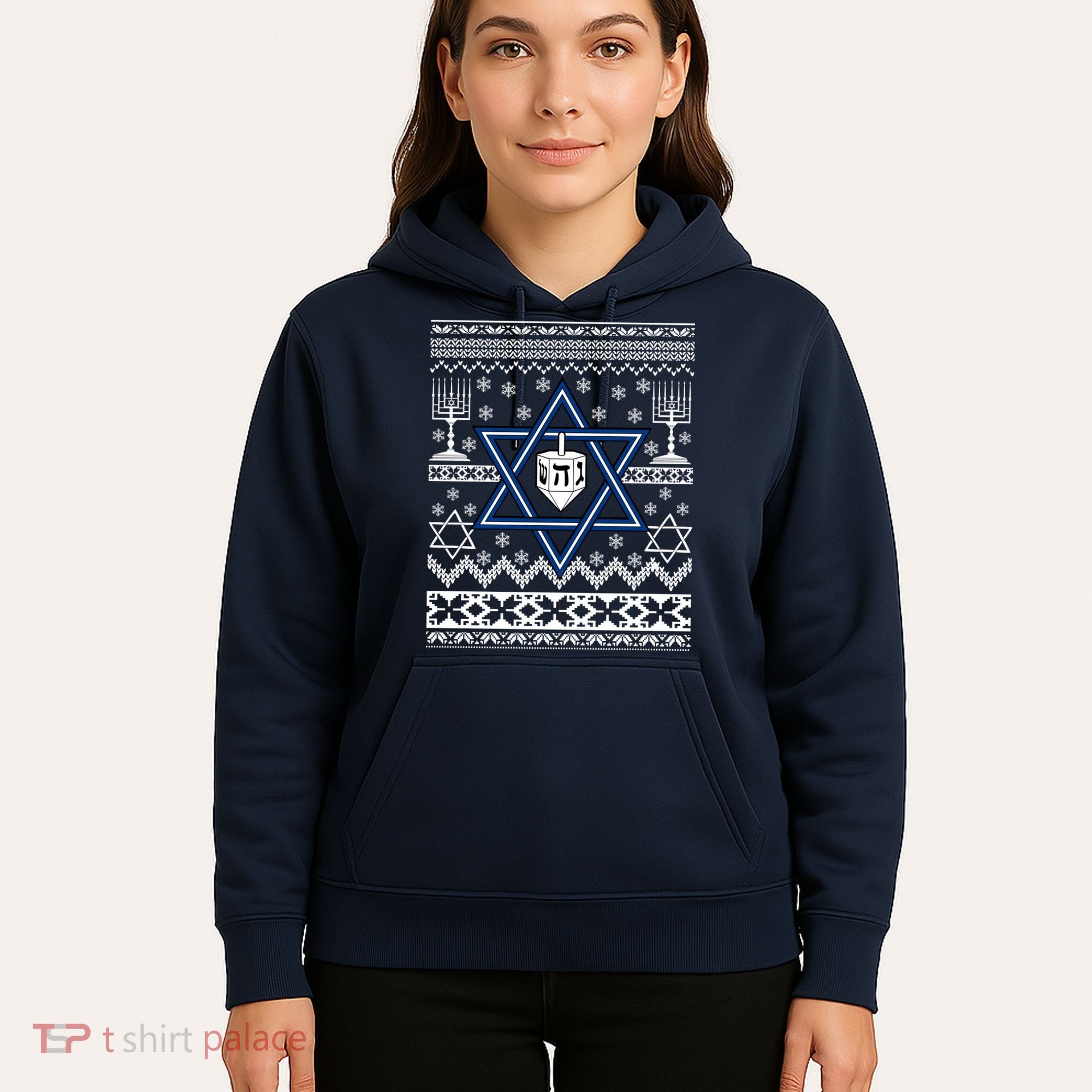 Hanukkah Ugly Christmas Sweater Hoodie
