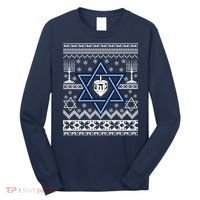 Hanukkah Ugly Christmas Sweater Long Sleeve Shirt thumb 0