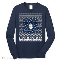 Hanukkah Ugly Christmas Sweater Long Sleeve Shirt thumb 0
