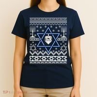 Hanukkah Ugly Christmas Sweater T-Shirt thumb 4