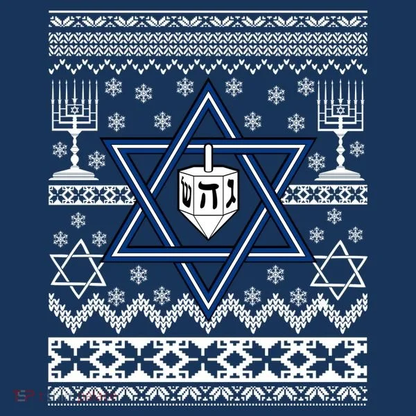 Hanukkah Ugly Christmas Sweater Women's Hoodie