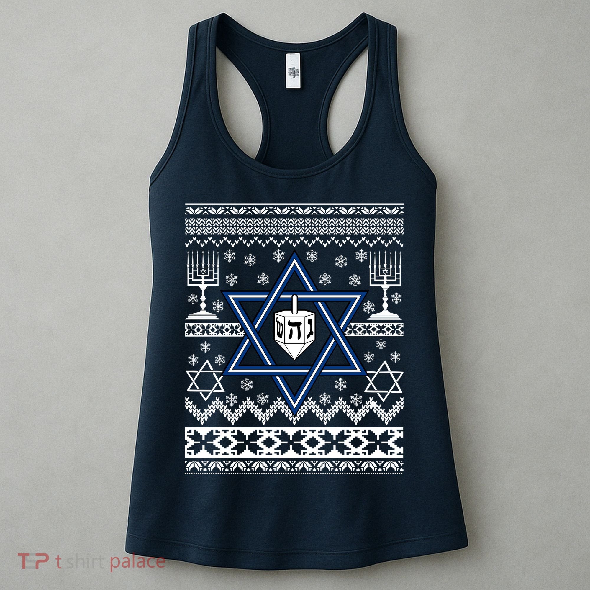 Hanukkah Ugly Christmas Sweater Women's Tank Top