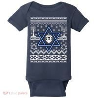 Hanukkah Ugly Christmas Sweater Baby Bodysuit thumb 0