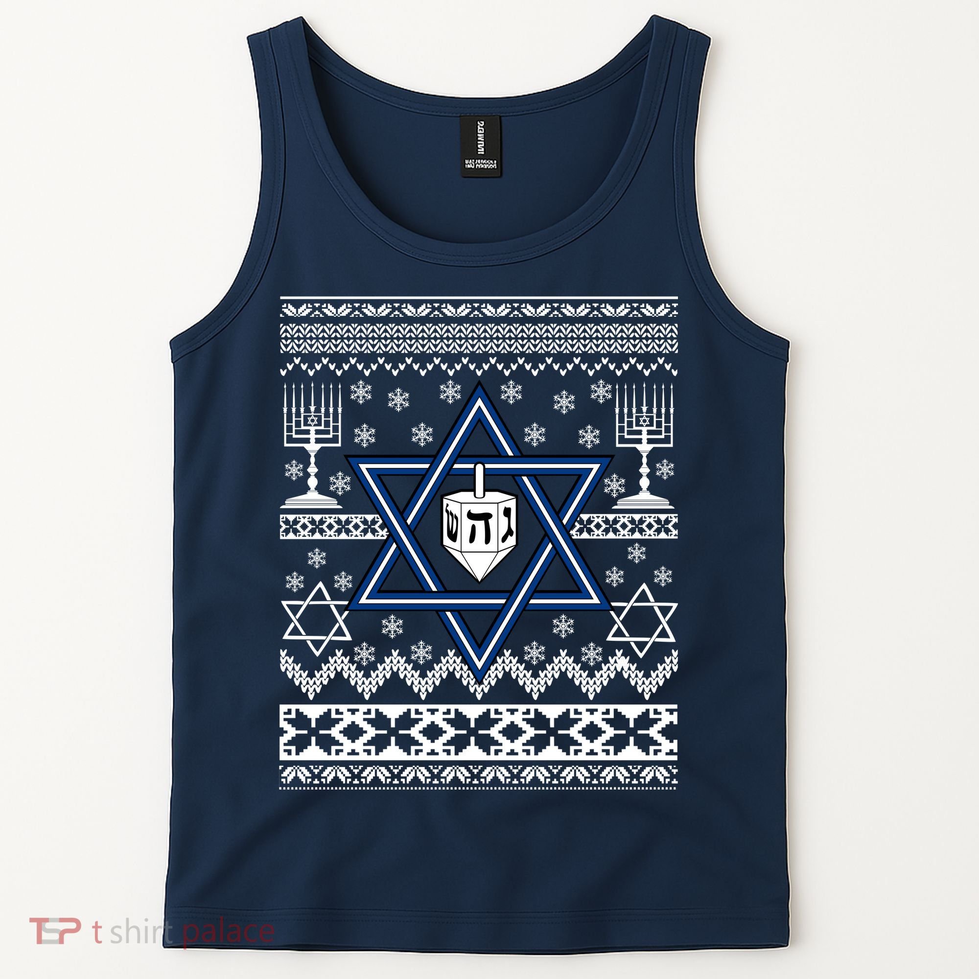 Hanukkah Ugly Christmas Sweater Tank Top